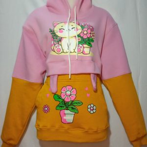 Pink Color Pretty & Smart Printed Hoodie